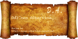 Dénes Albertina névjegykártya
